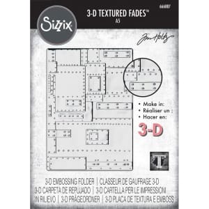 Sizzix 3D A5 Texture Fades Embossing Folder By Tim Holtz - Foundry
