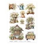 CrafTangles Decoupage Napkin / Tissue / Collage Paper - Flower Scenes 1