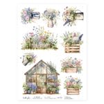 CrafTangles Decoupage Napkin / Tissue / Collage Paper - Flower Scenes 2