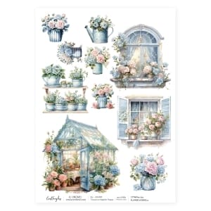 CrafTangles Decoupage Napkin / Tissue / Collage Paper - Flower Scenes 4