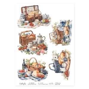 CrafTangles Decoupage Napkin / Tissue / Collage Paper - Picnic Time