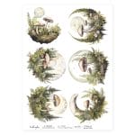 CrafTangles Decoupage Napkin / Tissue / Collage Paper - Mushrooms 1