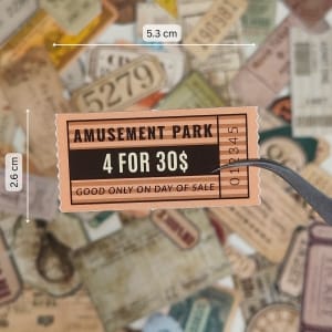 CrafTangles DieCuts Ephemera Pack - Vintage Tickets 1