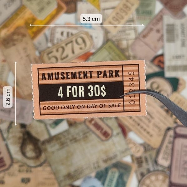 CrafTangles DieCuts Ephemera Pack - Vintage Tickets 1