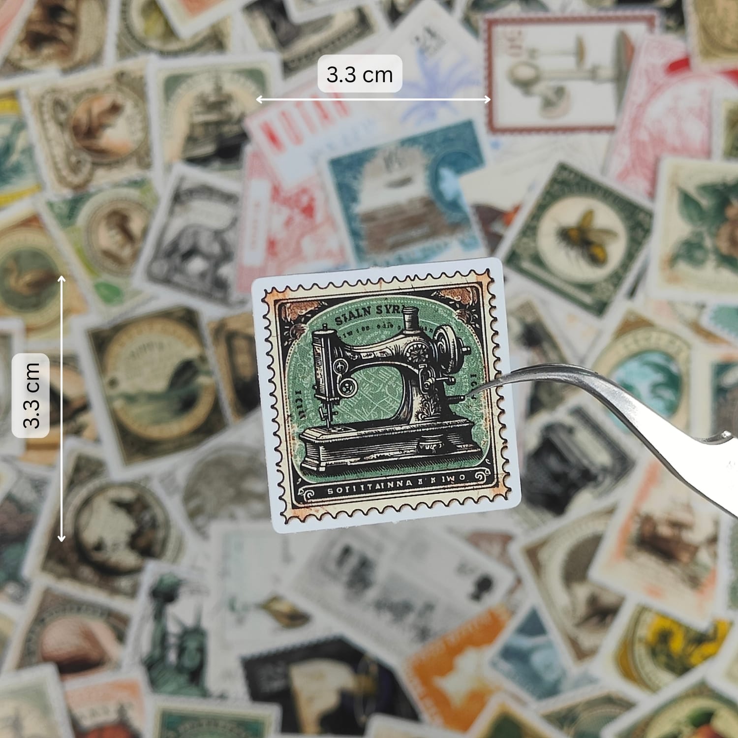 CrafTangles DieCuts / Ephemera Pack - Vintage Stamps