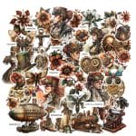CrafTangles DieCuts / Ephemera Pack - Steampunk Ladies (50 pcs)