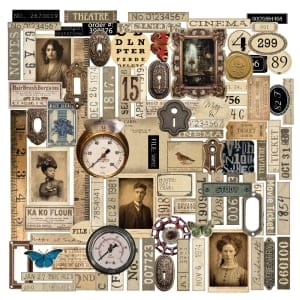 CrafTangles Ephemeras Die cuts Vintage elements 1
