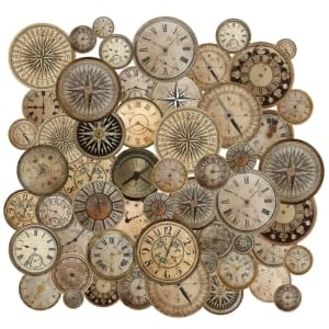 CrafTangles DieCuts / Ephemera Pack - Compass and Clocks 1 (57 pcs)