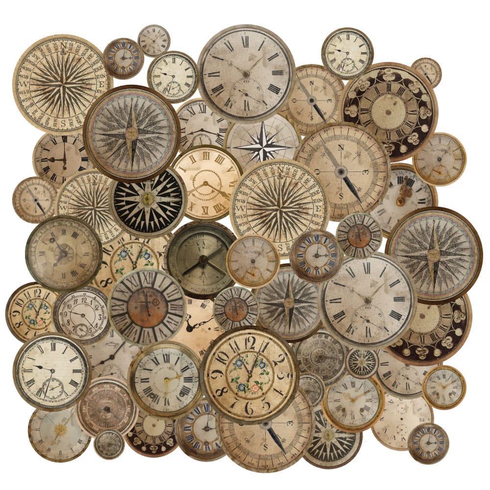 CrafTangles DieCuts / Ephemera Pack - Compass and Clocks 1 (57 pcs) CrafTangles Ephemeras Die cuts compass clocks dials CTDCP 04 CrafTangles DieCuts / Ephemera Pack - Compass and Clocks 1 (57 pcs)