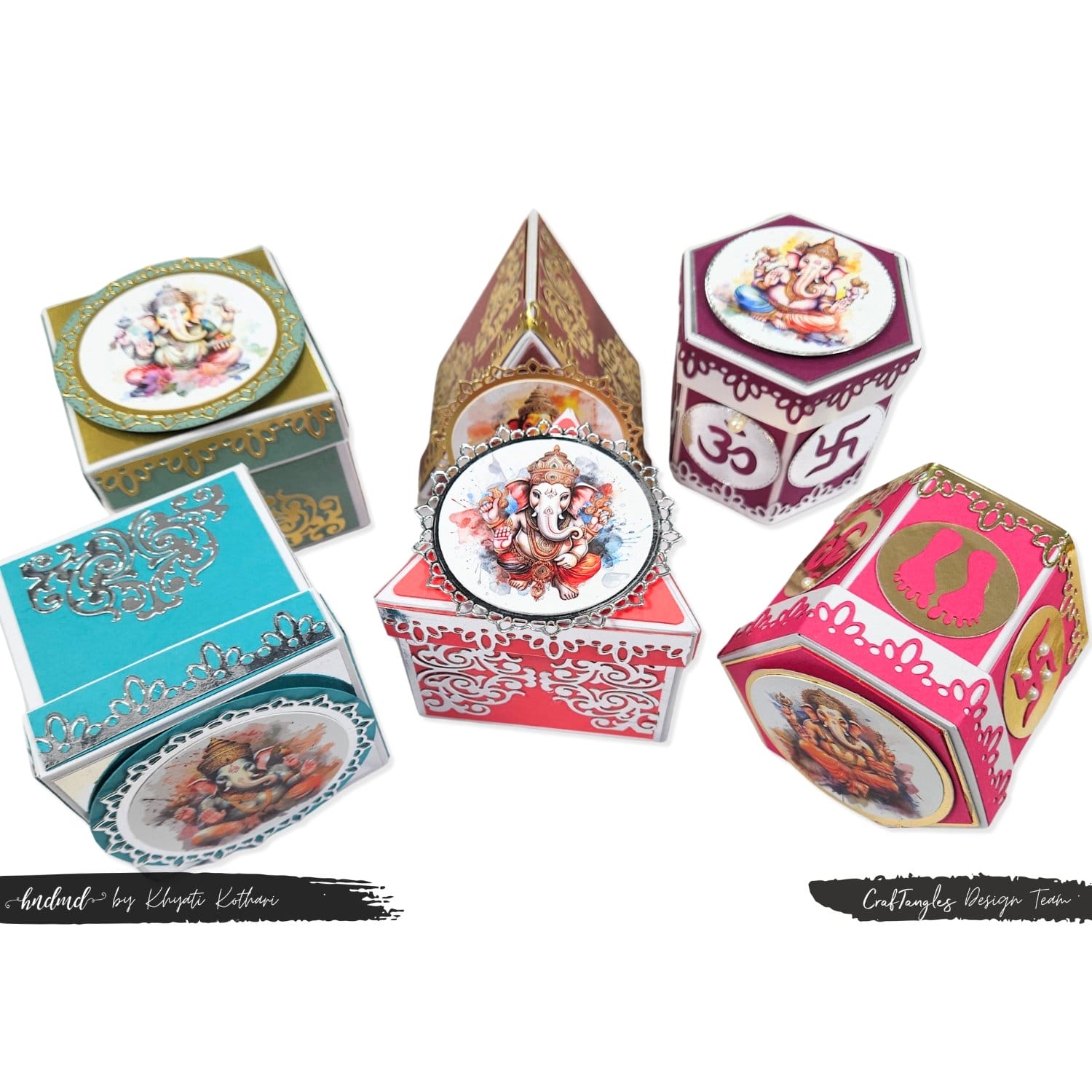 CrafTangles Festive Boxes Kit (6 boxes) Festive Boxes Kit Festive Boxes Kit