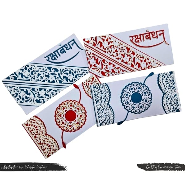 CrafTangles Festive Rakhi Envelopes Kit (8 envelopes) - Image 2