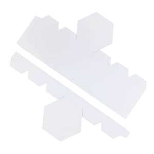 CrafTangles paper Hexagon box and lid Blank Base - 300 gsm - Plain White (5 pcs)