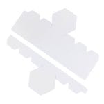 CrafTangles paper Hexagon box and lid Blank Base - 300 gsm - Plain White (5 pcs)