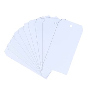 CrafTangles paper Tags - Rectangle - 300 gsm - Plain White (10 pcs)