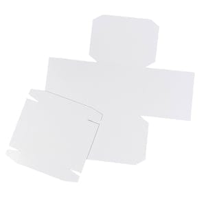 CrafTangles paper Square box and lid Blank Base - 300 gsm - Plain White (5 pcs)