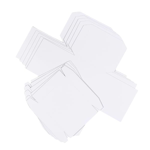CrafTangles paper Square box and lid Blank Base - 300 gsm - Plain White (5 pcs) - Image 2