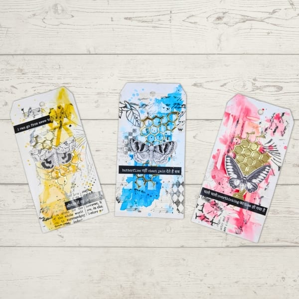 CrafTangles paper Tags - Rectangle - 300 gsm - Plain White (10 pcs) - Image 2