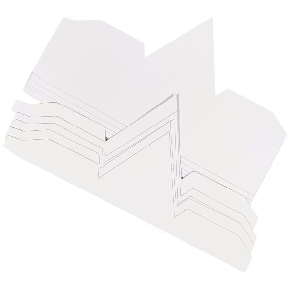 CrafTangles paper Triangle box and lid Blank Base - 300 gsm - Plain White (5 pcs) - Image 2