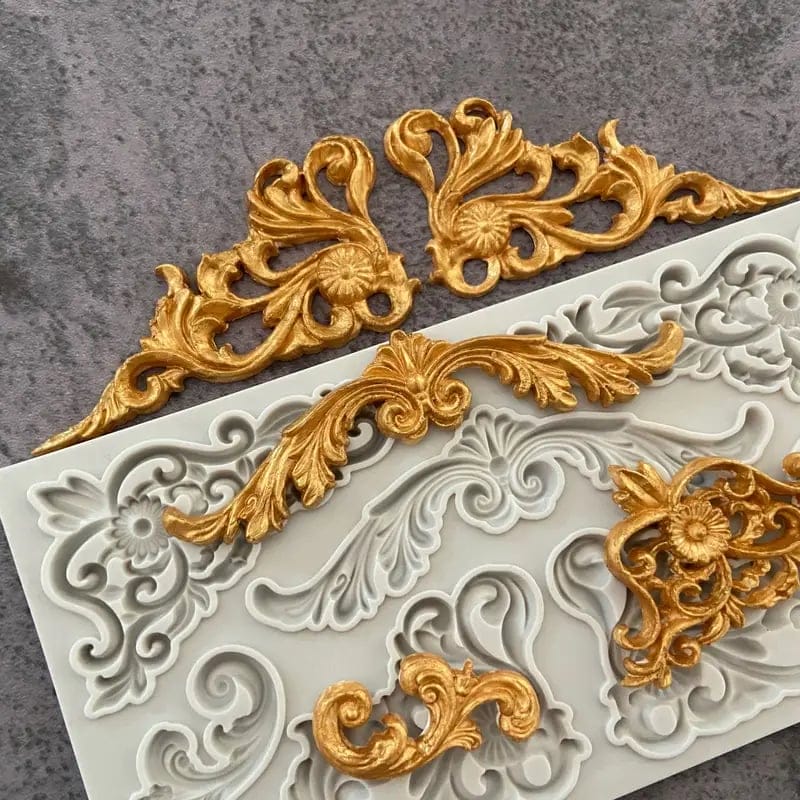 Silicone Mould - Multiple Flourishes 65 1 Silicone Mould - Multiple Flourishes - Image 2