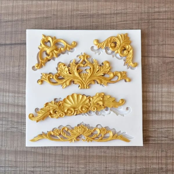 Silicone Mould - Flourishes and Corners