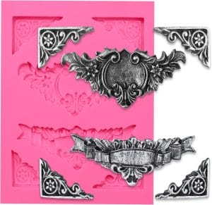 Silicone Mould - Vintage Corners and Banners