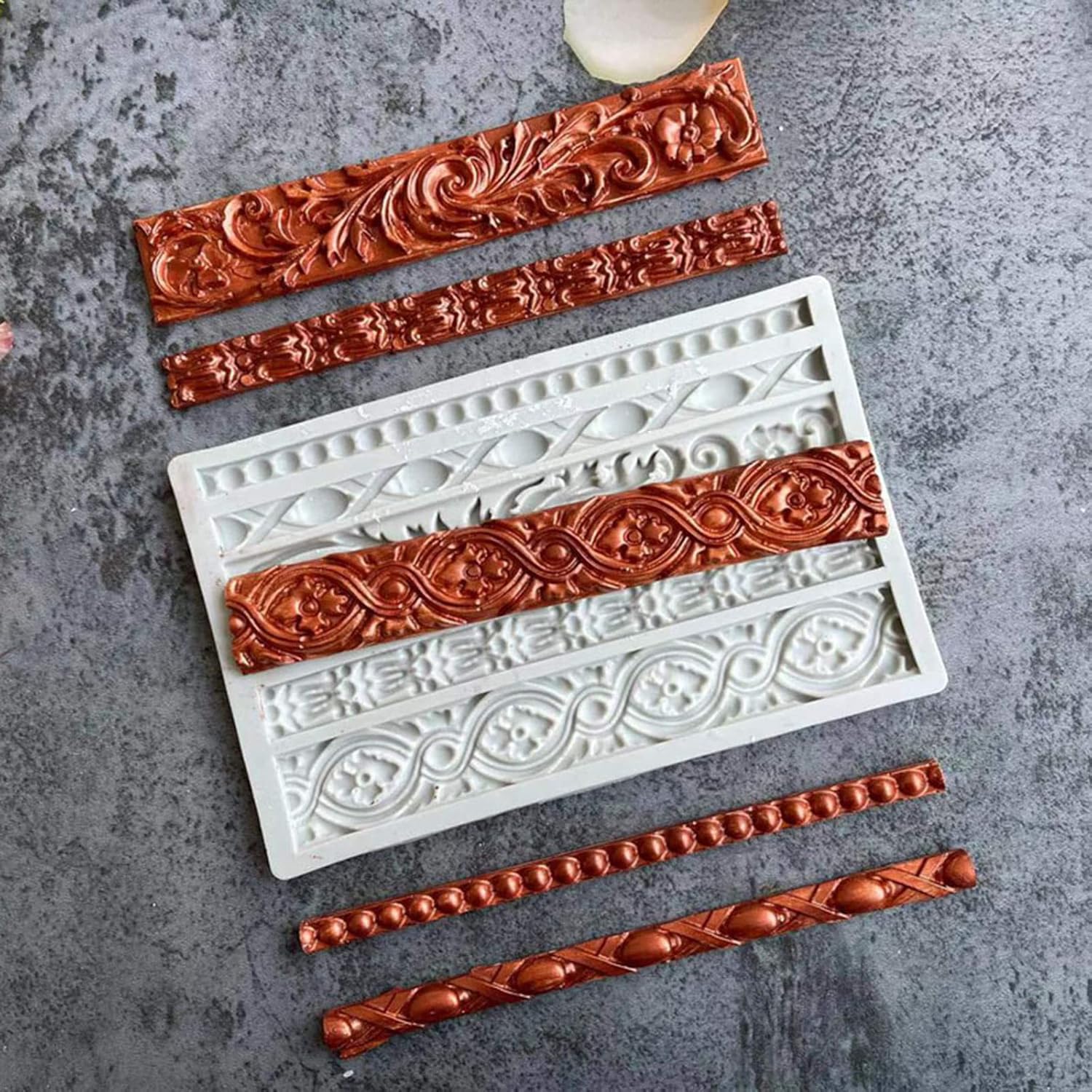 Silicone Mould - Vintage Borders 1 fancy borders silicone mould 41 1 Silicone Mould - Vintage Borders 1 - Image 2