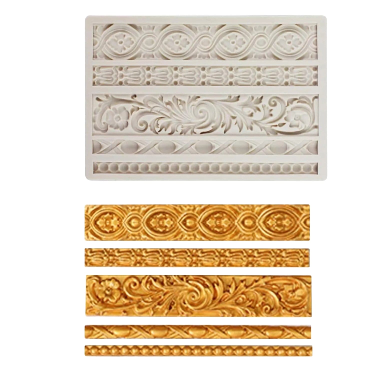 Silicone Mould - Vintage Borders 1 fancy borders silicone mould 41 2 Silicone Mould - Vintage Borders 1 - Image 3