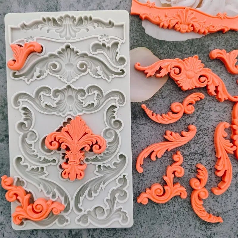 Silicone Mould - Vintage Flourishes 2 fancy flourishes silicone mould 53 3 Silicone Mould - Vintage Flourishes 2 - Image 4