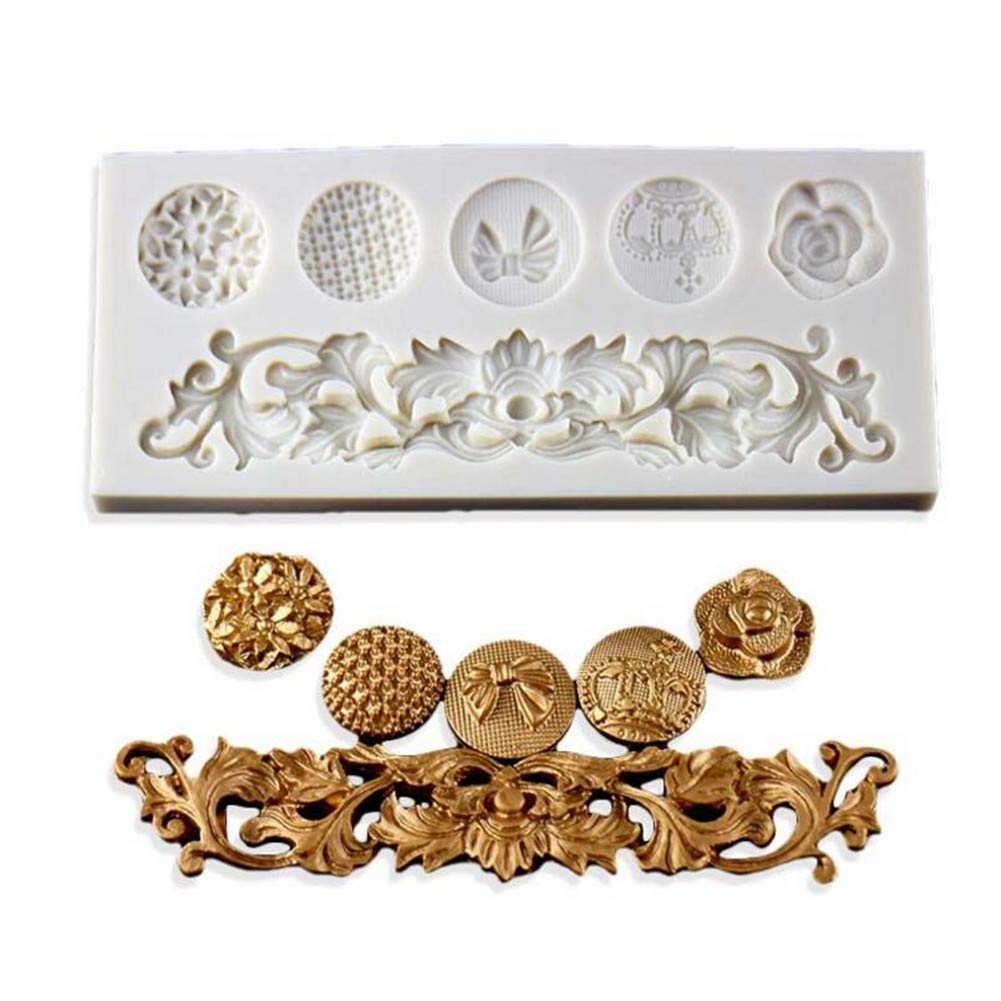 Silicone Mould - Flourishes and Circles