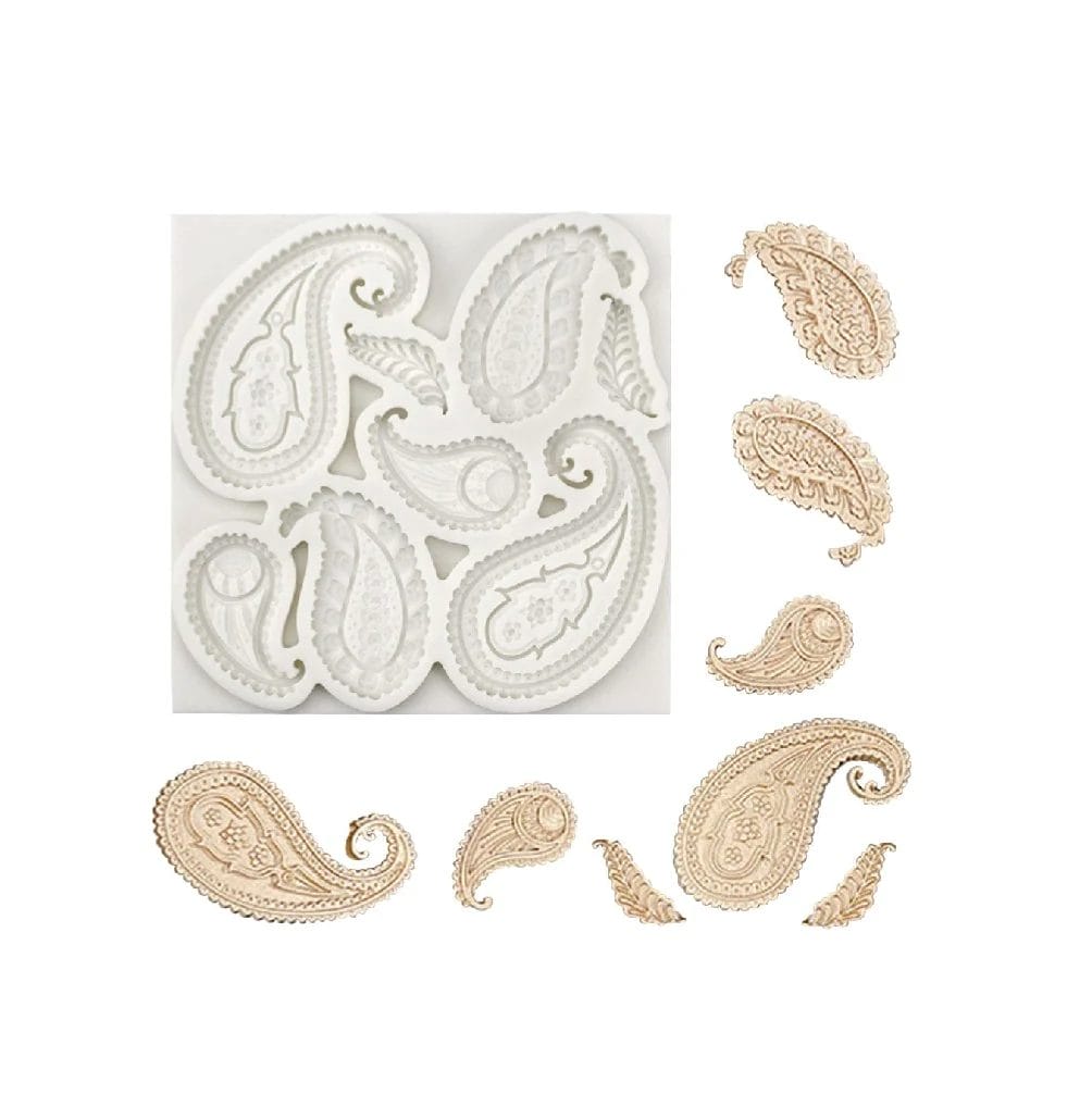 Silicone Mould - Paisleys paisley design silicone mould 24 Silicone Mould - Paisleys