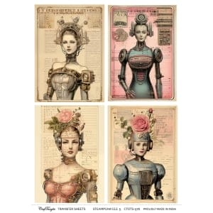 CrafTangles A4 Transfer It Sheets - Steampunk Elements 5