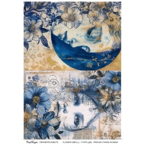 CrafTangles A4 Transfer It Sheets - Flower Girls 3