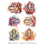 CrafTangles A4 Transfer It Sheets - Ganpati Bappa 7
