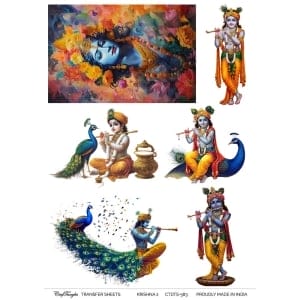 CrafTangles A4 Transfer It Sheets - Krishna 2