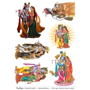 CrafTangles A4 Transfer It Sheets - Radha Krishna 2