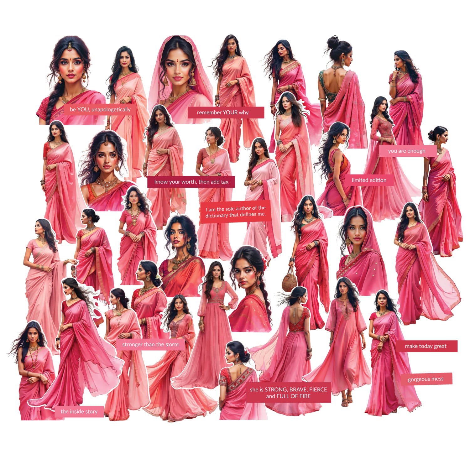 CrafTangles Precut Journal Stickers - Indian Girls 1 (Pack of 45 stickers) CTPCS 41 Indian Girls 01 CrafTangles Precut Journal Stickers 1 CrafTangles Precut Journal Stickers - Indian Girls 1 (Pack of 45 stickers)