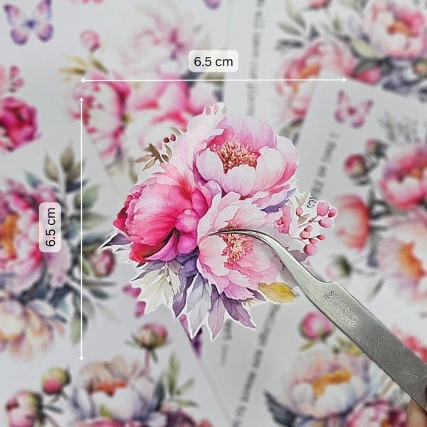 CrafTangles Precut Journal Stickers - Spring Flowers 9 (Pack of 60 stickers) - Image 2