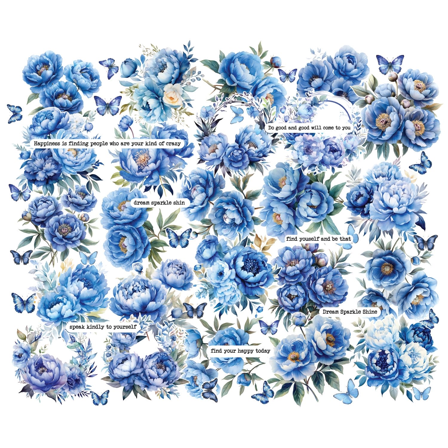 CrafTangles Precut Journal Stickers - Spring Flowers 10 (Pack of 56 stickers) CTPCS 44 Spring flowers 10 CrafTangles Precut Journal Stickers 1 CrafTangles Precut Journal Stickers - Spring Flowers 10 (Pack of 56 stickers)