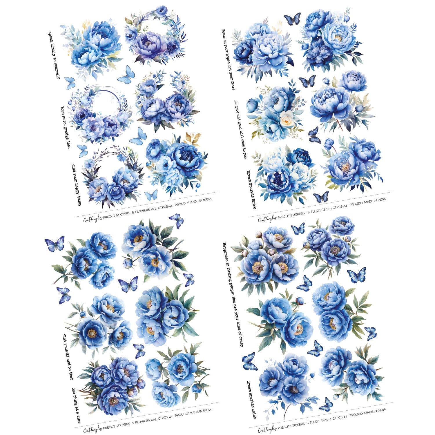 CrafTangles Precut Journal Stickers - Spring Flowers 10 (Pack of 56 stickers) - Image 3