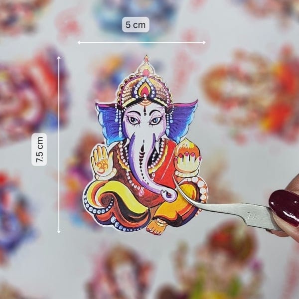 CrafTangles Precut Journal Stickers - Ganpati 1 (Pack of 38 stickers) - Image 2