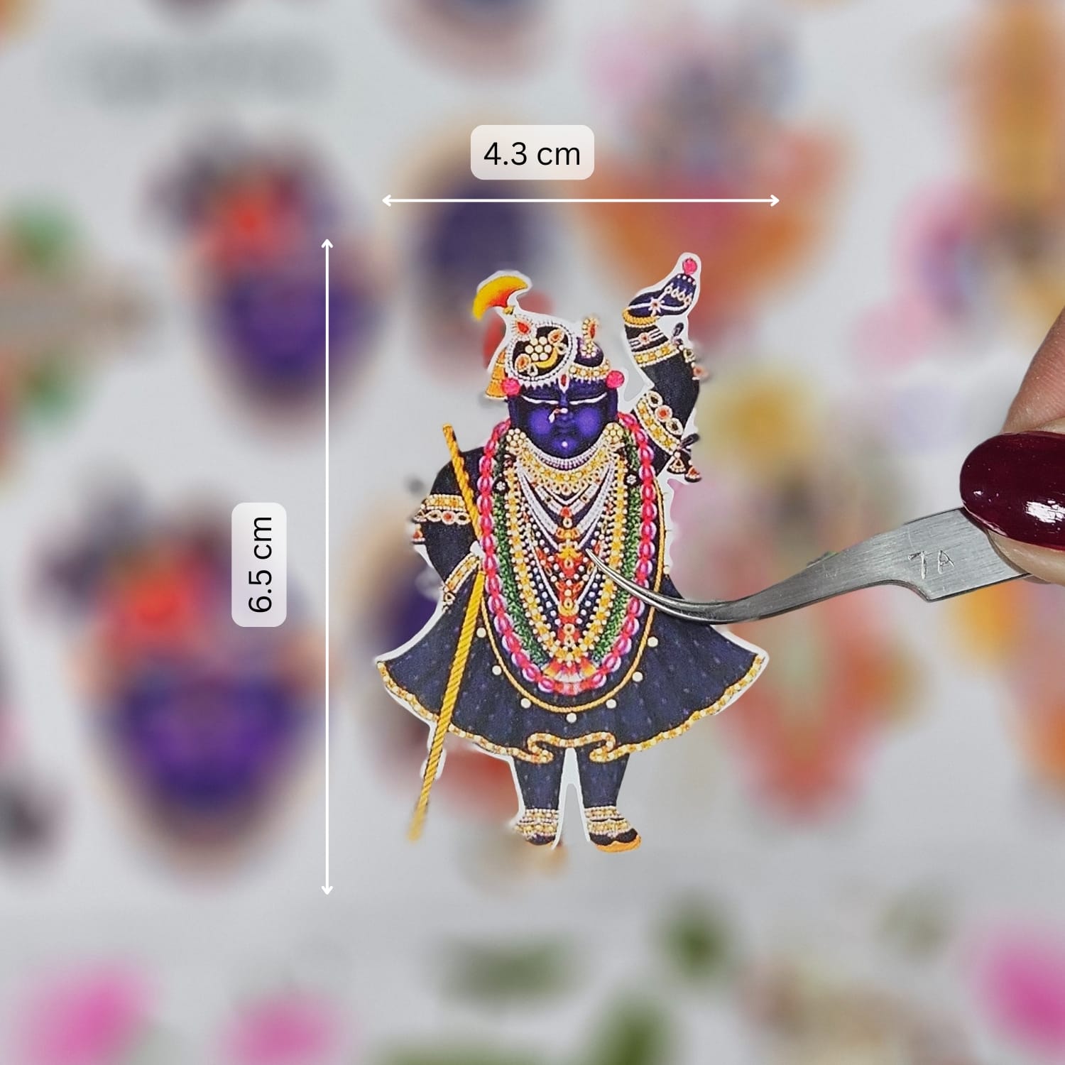CrafTangles Precut Journal Stickers - Shreenathji 1 (Pack of 68 stickers) CTPCS 48 Sreenathji 1 CrafTangles Precut Journal Stickers 3 CrafTangles Precut Journal Stickers - Shreenathji 1 (Pack of 68 stickers) - Image 2