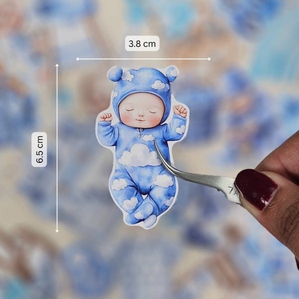 CrafTangles DieCuts / Ephemera Pack - Baby Boy (72 pcs) - Image 2