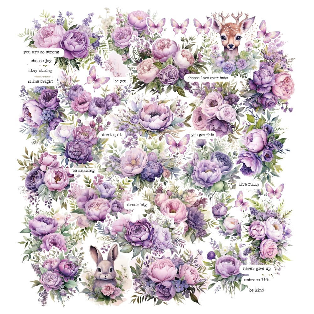 CrafTangles DieCuts / Ephemera Pack - Colourful Flowers 2 (45 pcs) CrafTangles Die cuts ephemera Colourful Flowers 2 CTDCP 21 CrafTangles DieCuts / Ephemera Pack - Colourful Flowers 2 (45 pcs)