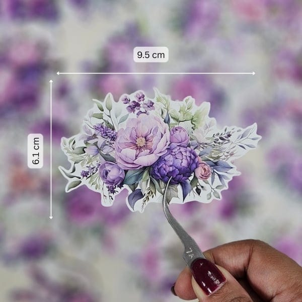 CrafTangles DieCuts / Ephemera Pack - Colourful Flowers 2 (45 pcs) - Image 2