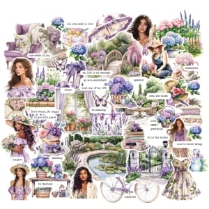 CrafTangles DieCuts / Ephemera Pack - Summer Girls 1 (62 pcs)