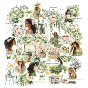 CrafTangles DieCuts / Ephemera Pack - Summer Girls 1 (62 pcs)