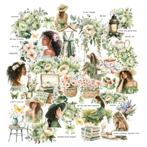 CrafTangles DieCuts / Ephemera Pack - Summer Girls 2 (53 pcs)