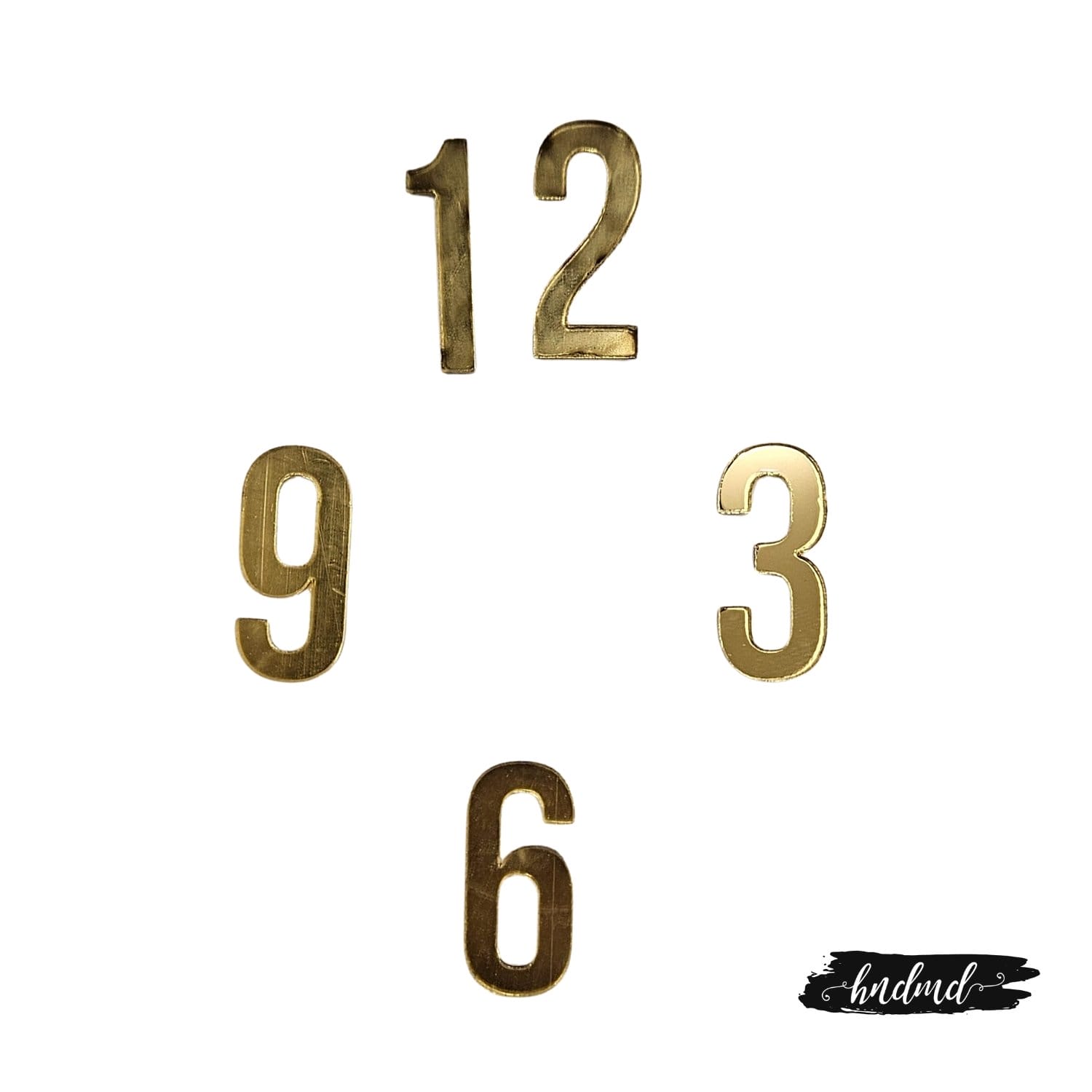 Acrylic English Number For Clock - Gold (4 pcs) - 1 inch CraftAdda acrylic gold english numbers 1inch CTAC 22 Acrylic English Number For Clock - Gold (4 pcs) - 1 inch