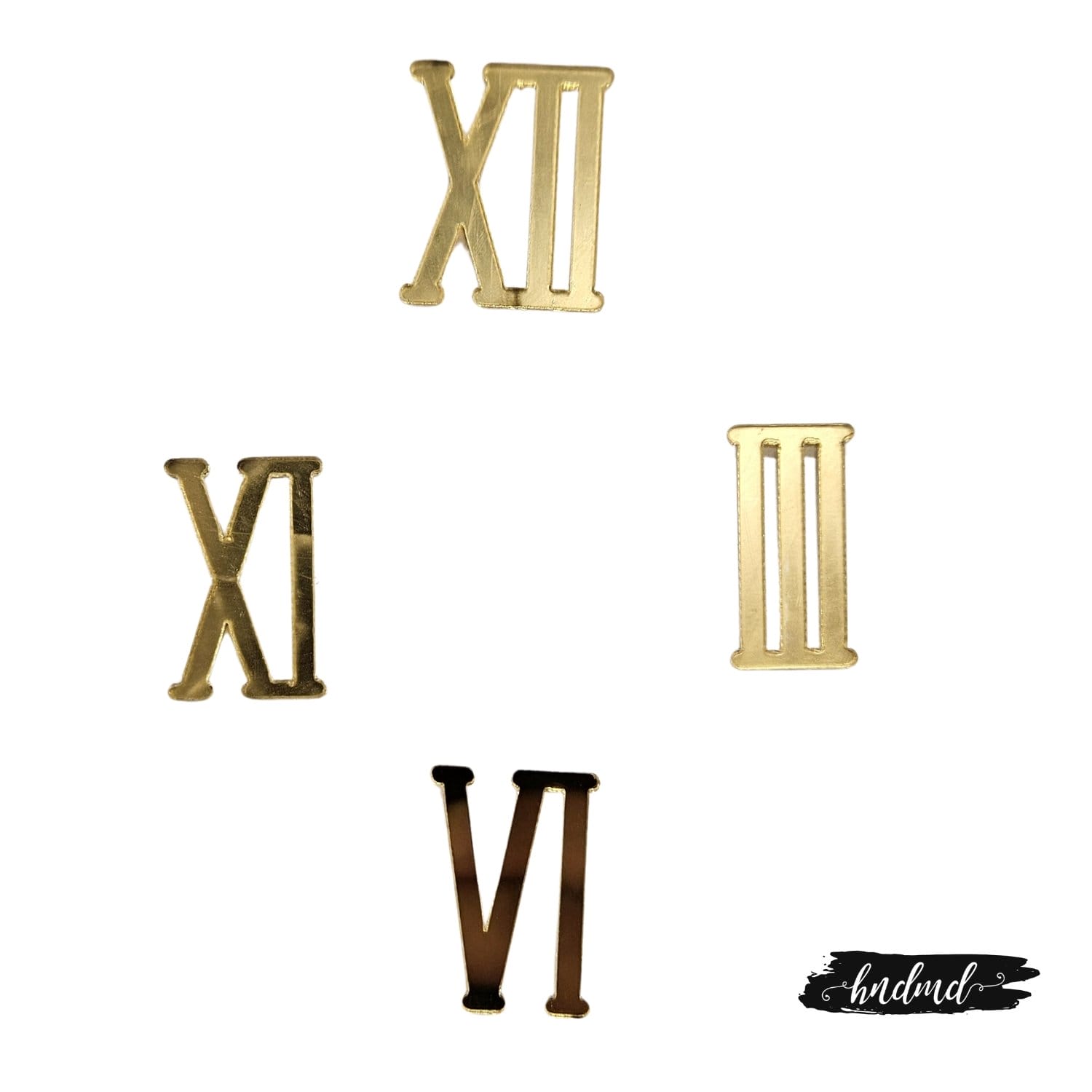 Acrylic Roman Number For Clock - Gold (4 pcs) - 1 inch