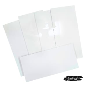 White Rectangle Acrylic Base For Resin Envelopes (Pack of 5)